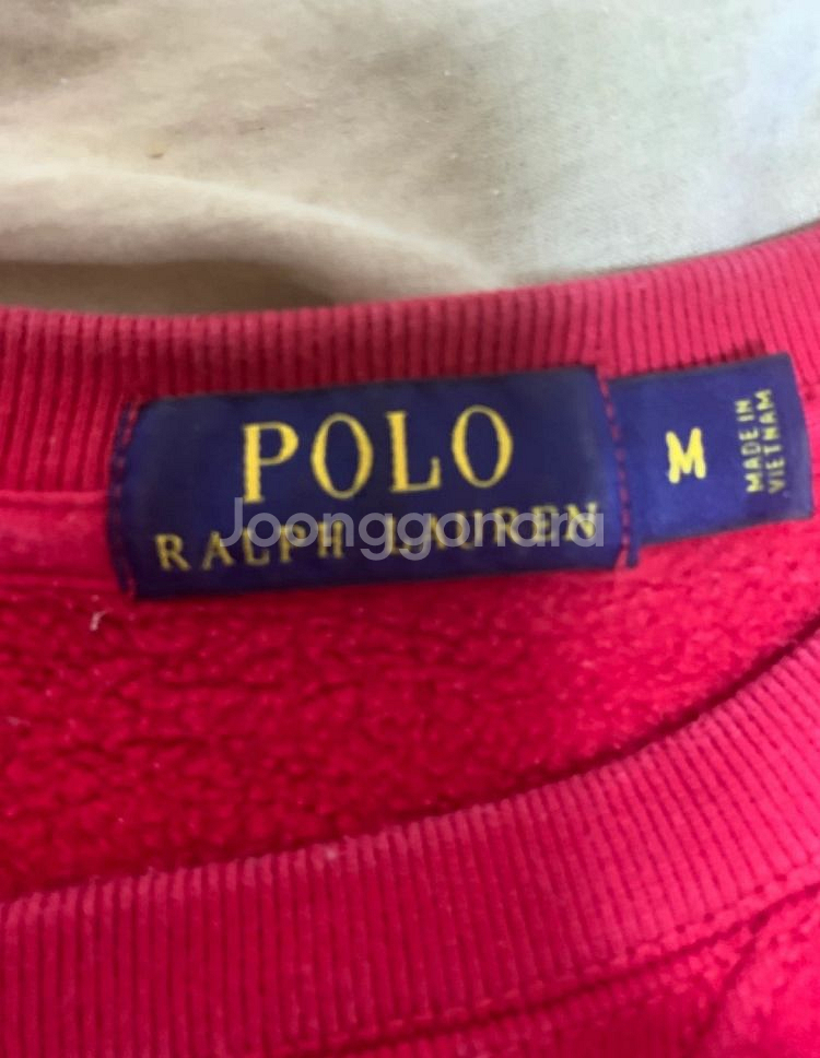 폴로 랄프로렌 맨투맨 레드 M--2