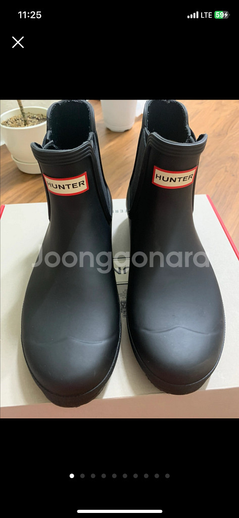 헌터 오리지널 첼시 레인부츠 남성 블랙 색상 270mm--0