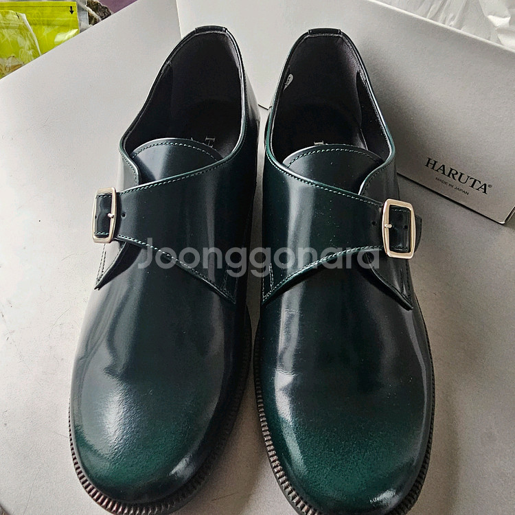 하루타 237 일본 수제 소가죽 여성구두 그린 240--0