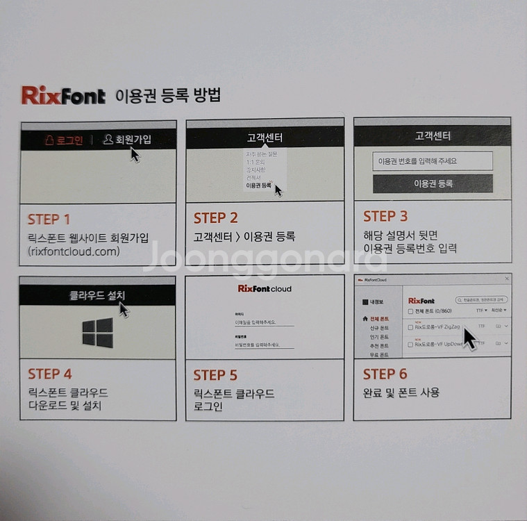 (정품)릭스폰트(4000),한컴독스(4000)1년이용권--2