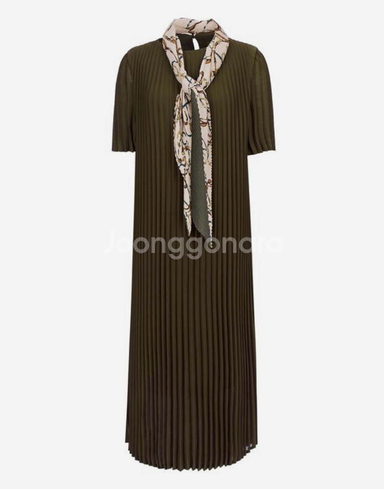 닥스 레이디스 스카프 세트 아코디언 플리츠 원피스 플플--1