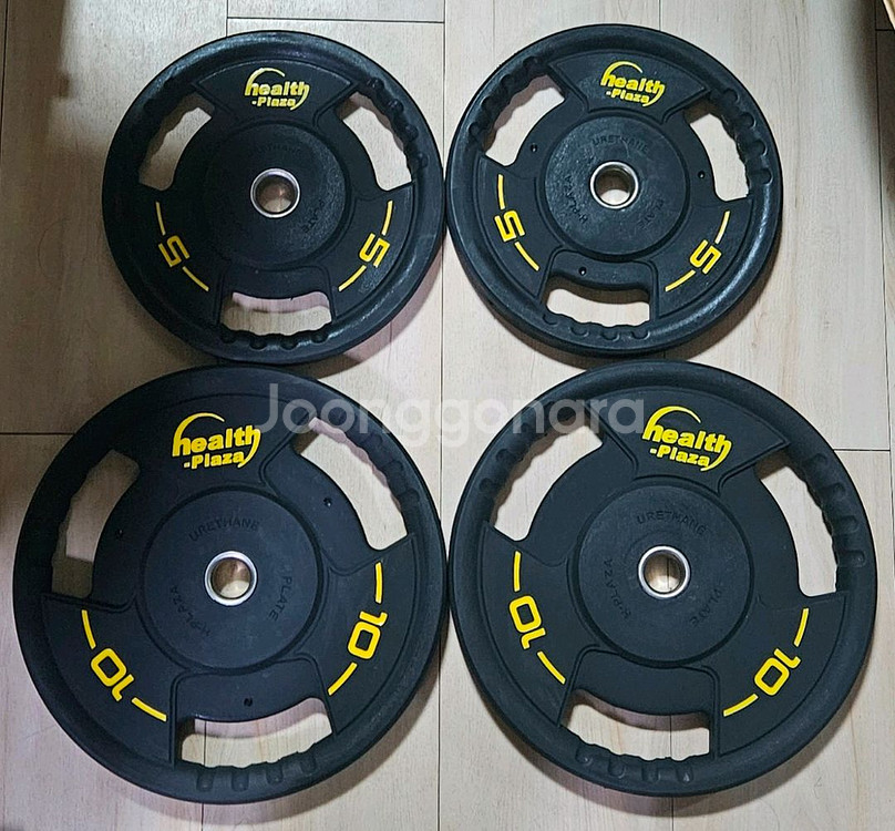 (상태 좋음) 경량 원판 헬스프라자 우레탄 30kg--0