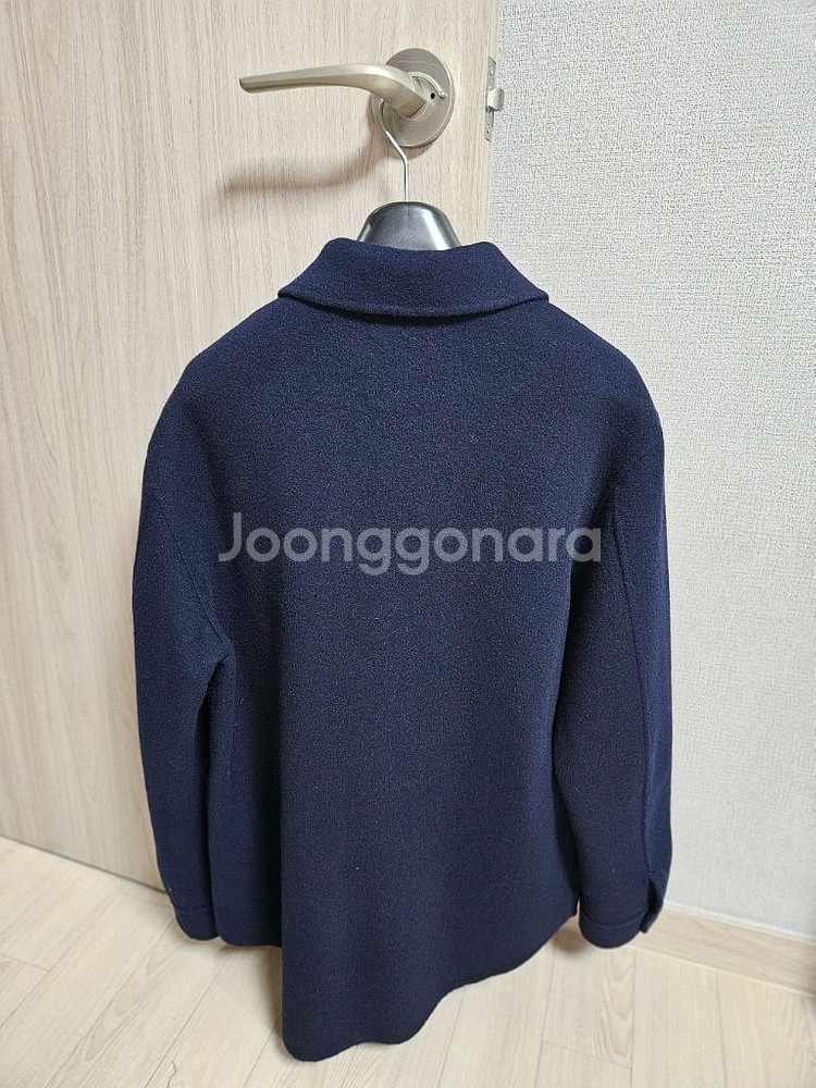 (새상품) 24fw 산드로옴므 울메탈로고 자켓 네이비M--1