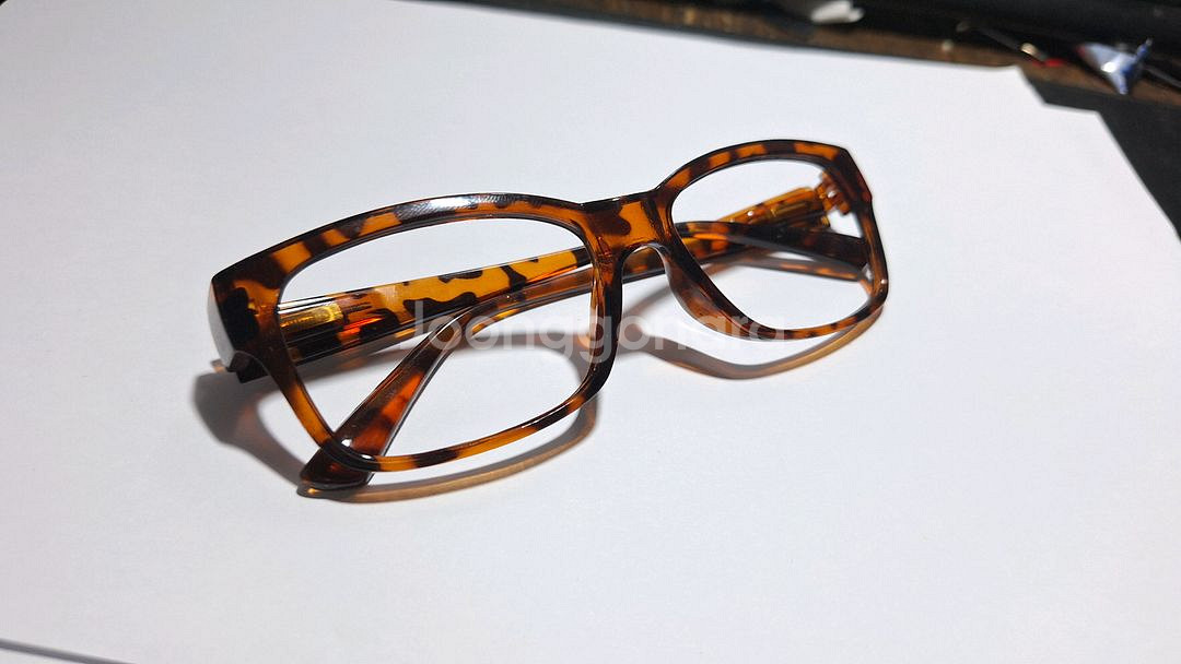 클래식 브라운 호피 일본 빈티지 안경테 레트로--3