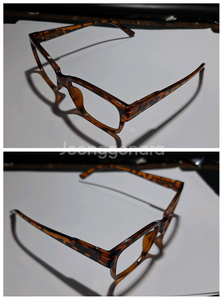 클래식 브라운 호피 일본 빈티지 안경테 레트로--7