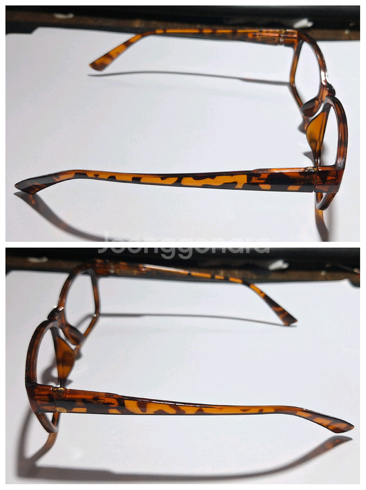 클래식 브라운 호피 일본 빈티지 안경테 레트로--8