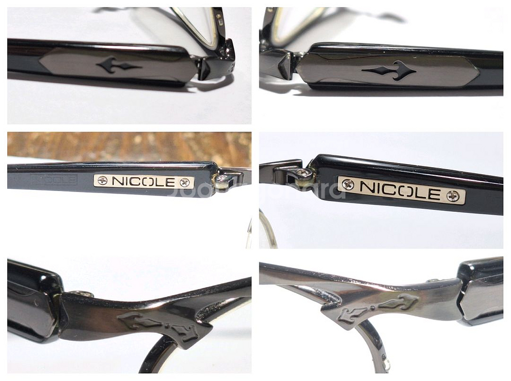 일본 빈티지 NICOLE 13212 티타늄 반무테 안경--7