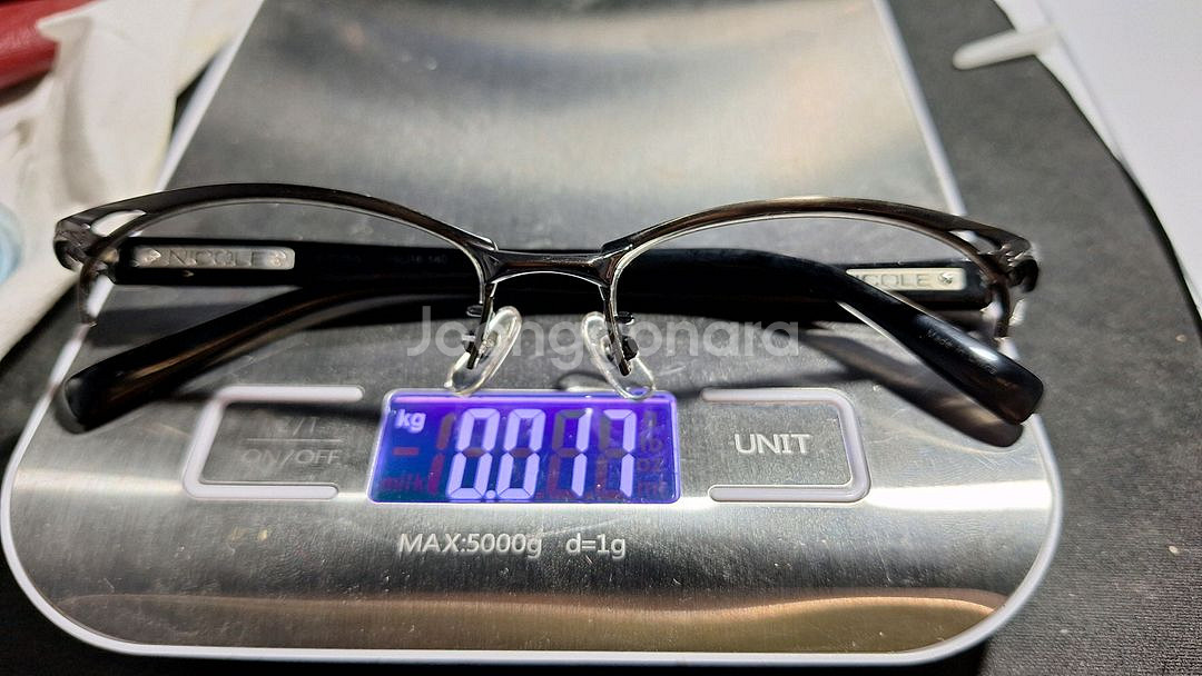 일본 빈티지 NICOLE 13212 티타늄 반무테 안경--9