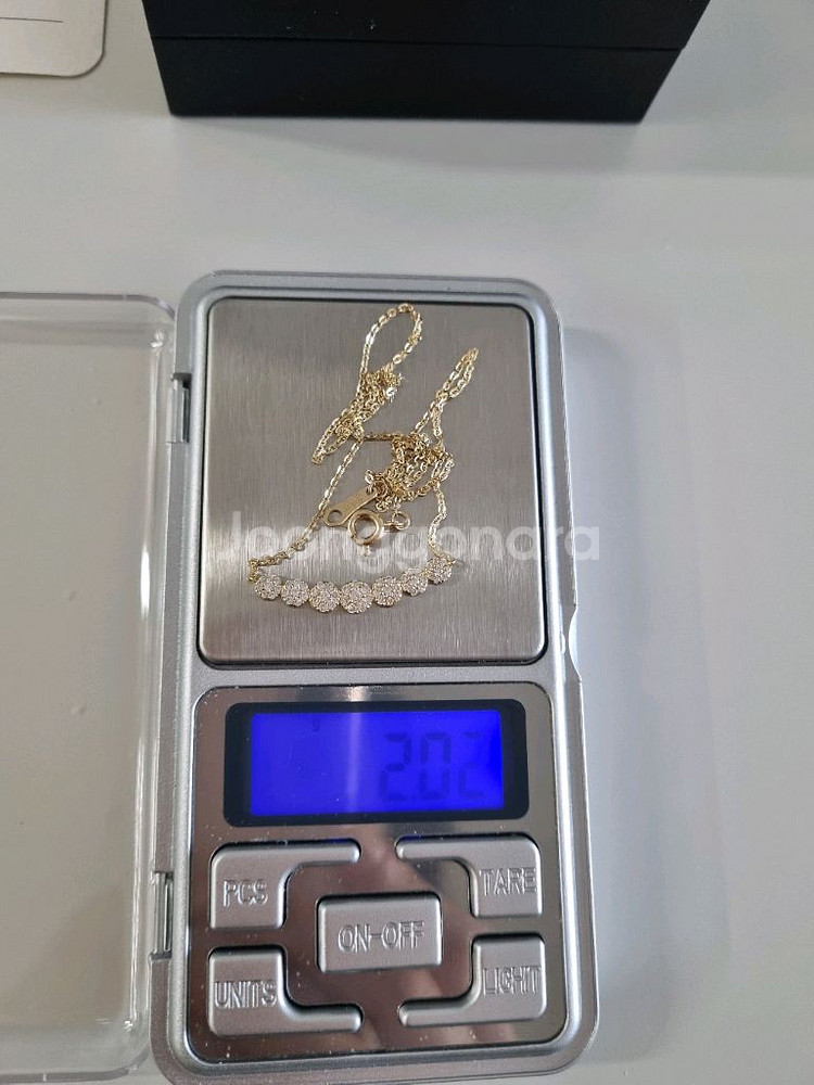 14k 옐골 여성 큐빅 목걸이 새제품--4