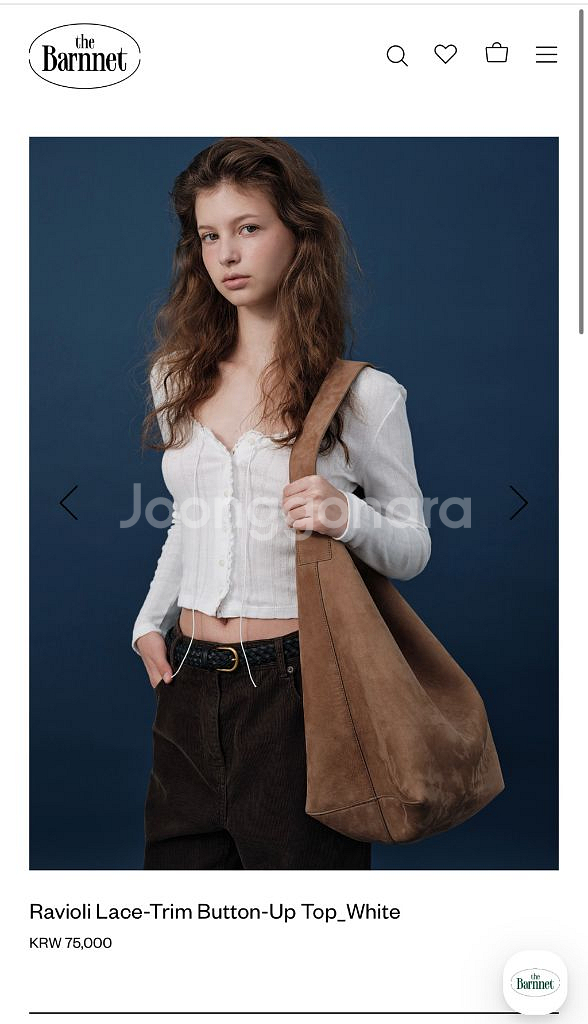 더바넷 라비오리 레이스트림 버튼업 화이트--0