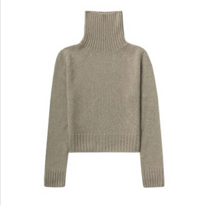 식스앤어하프캐시미어터틀넥 카키