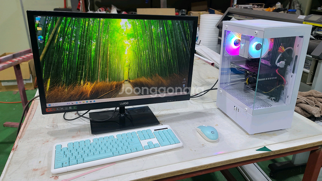 라이젠 컴퓨터 (모니터 및 키보드마우스 풀세트)--0