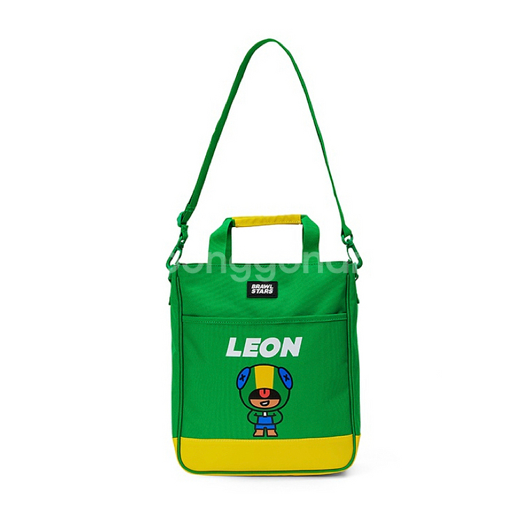 미개봉 브롤스타즈 레온 후드 백팩+토트백+키링 풀세트--6