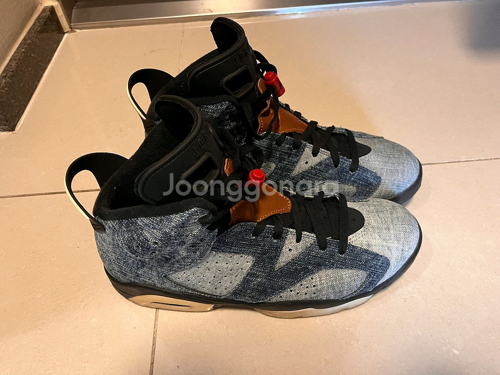 나이키 조던 6 레트로 워시드 데님--1