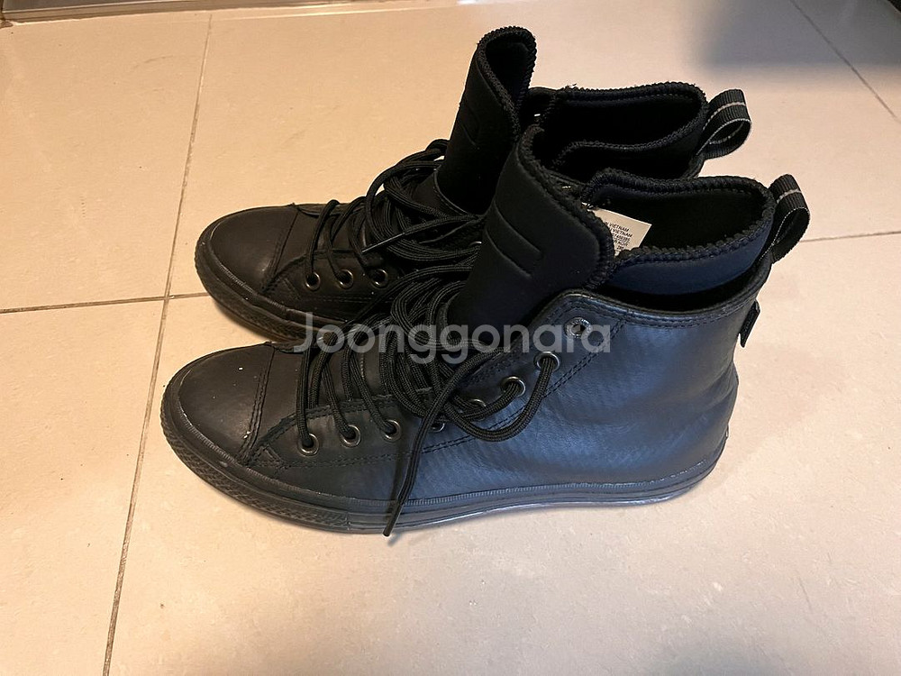 컨버스 척테일러 올스타 2 레더 하이 블랙--1