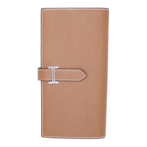 에르메스 베안 소플렛 골드 앱송 은장 여성용 장지갑