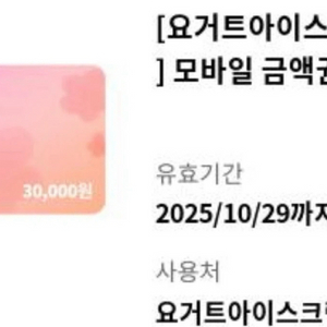 요거트아이스크림의정석 요아정 3만원권
