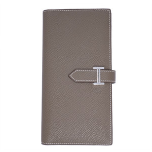 에르메스 베안 소플렛 에토프 그레이 은장 장지갑 공용