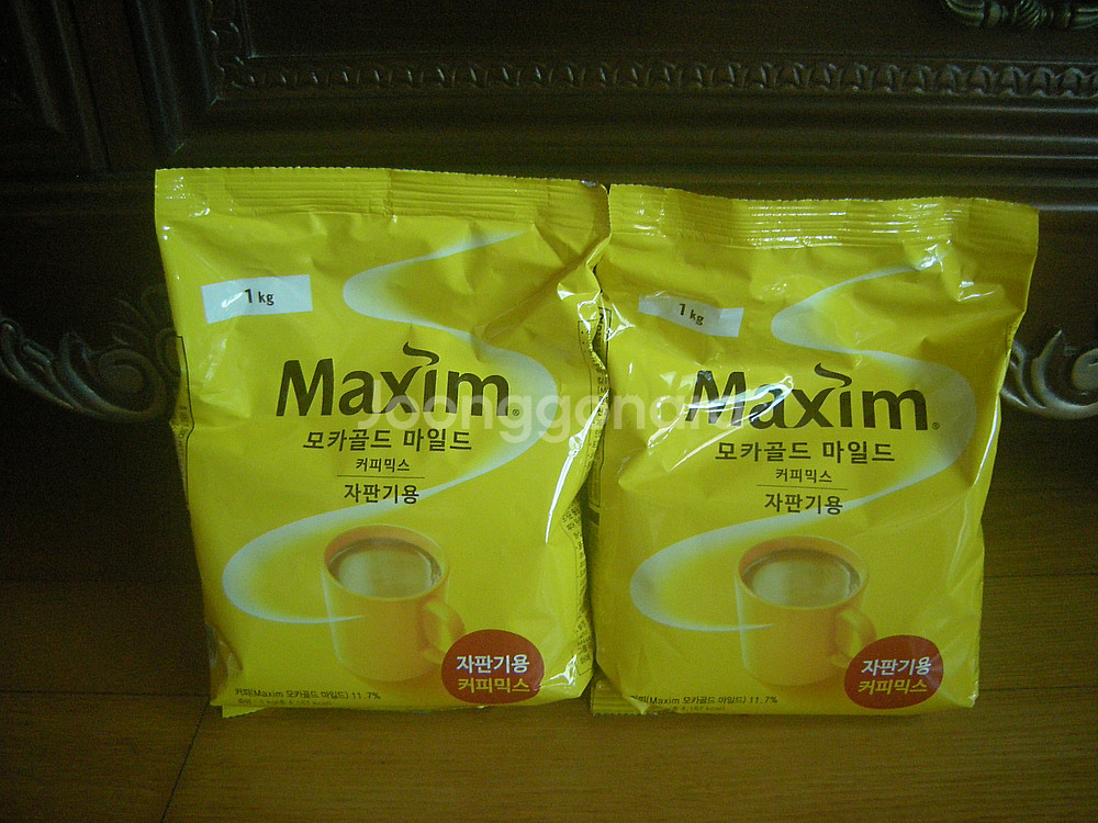 맥심자판커피2kg+맥반석 후라이팬/캠핑 등산 낚시 등산--0