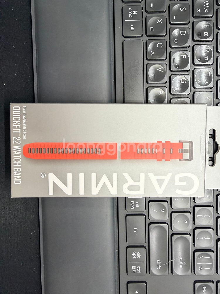 가민 퀵핏 22mm 밴드 플레임레드 그라파이트--0