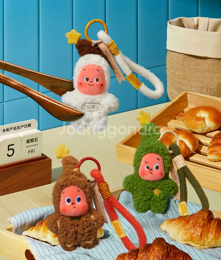 팝마트 신상 작은별 맛있는 한 입 구움 과자 키링--2