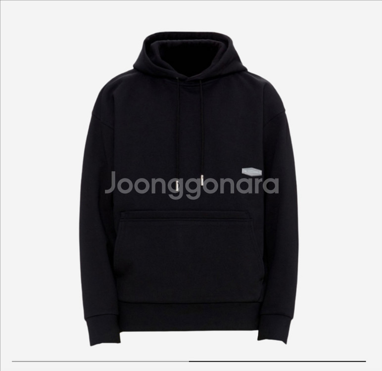 우영미 그래픽 백로고 후드티--1