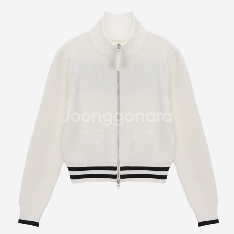 마뗑킴 스펠 포인트 스트라이프 가디건 아이보리(L)--1