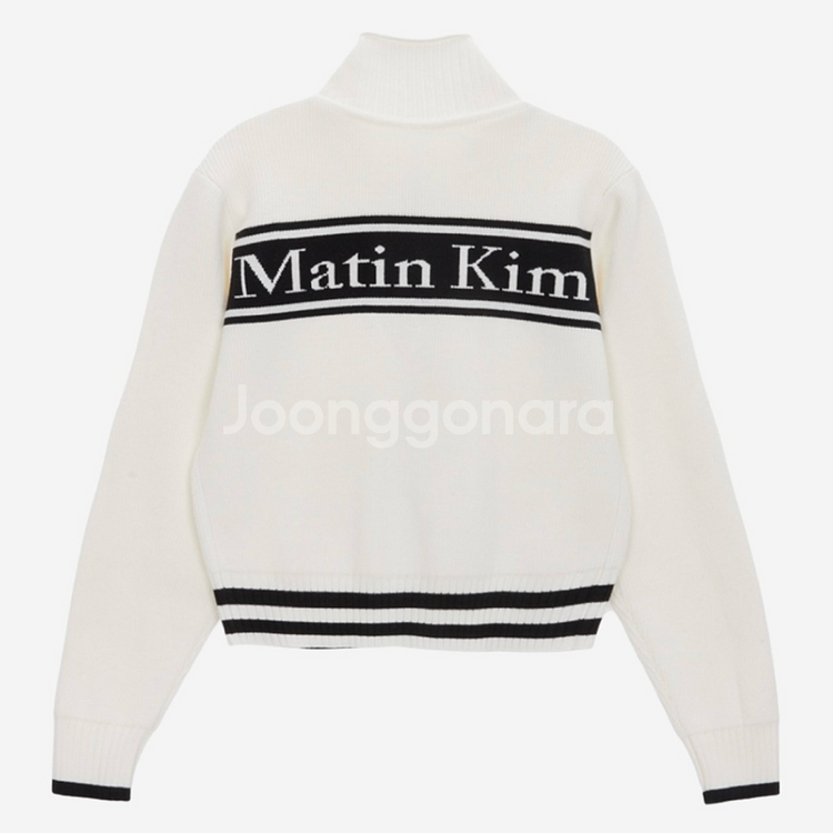 마뗑킴 스펠 포인트 스트라이프 가디건 아이보리(L)--0