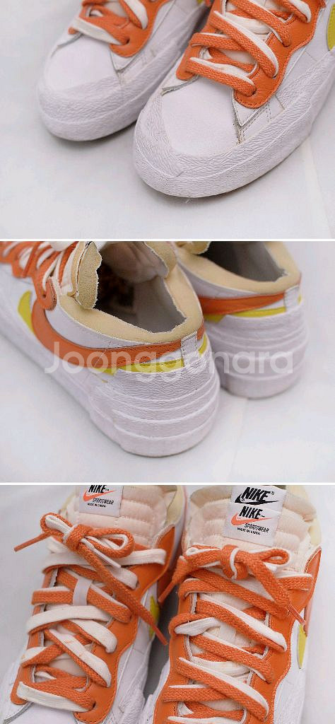 나이키x사카이 블레이저 로우 마그마 오렌지 (265)--5