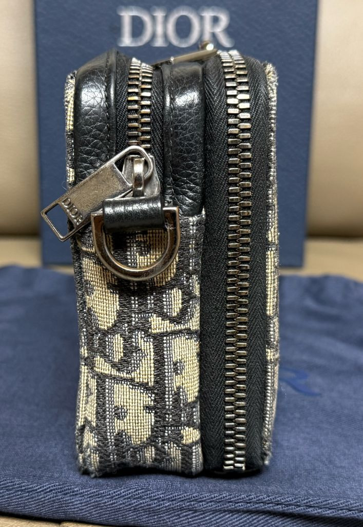 디올 오블리크 숄더 스트랩 파우치백 크로스백--4