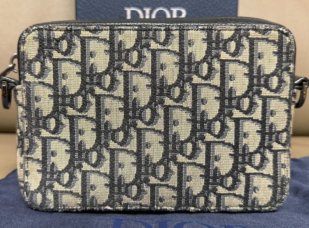 디올 오블리크 숄더 스트랩 파우치백 크로스백--3