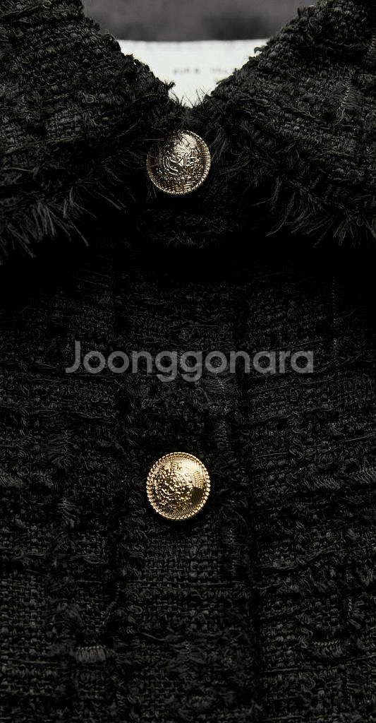 택달린) 자라 트위드 카라 반팔 원핏--3