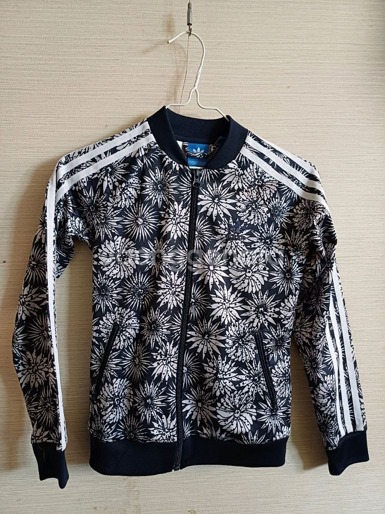 아디다스 키즈 꽃무늬 트레이닝 자켓 140--0