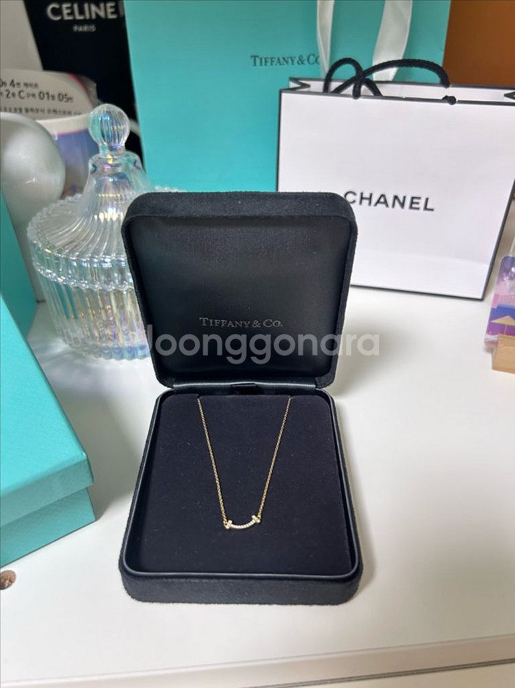 티파니 스마일 다이아 목걸이--0