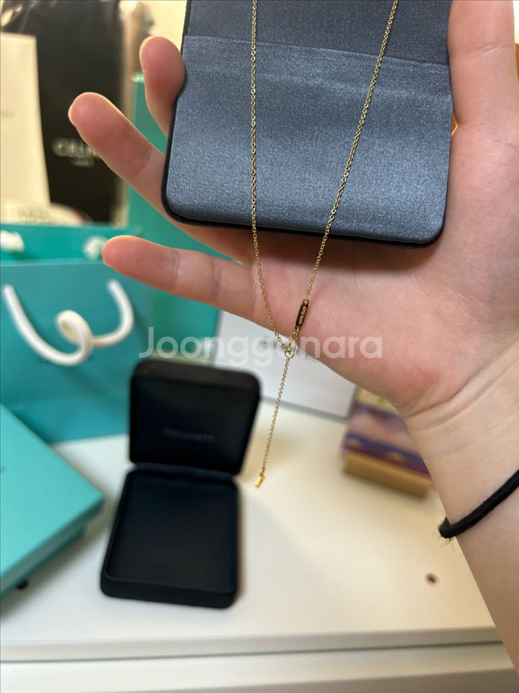 티파니 스마일 다이아 목걸이--3