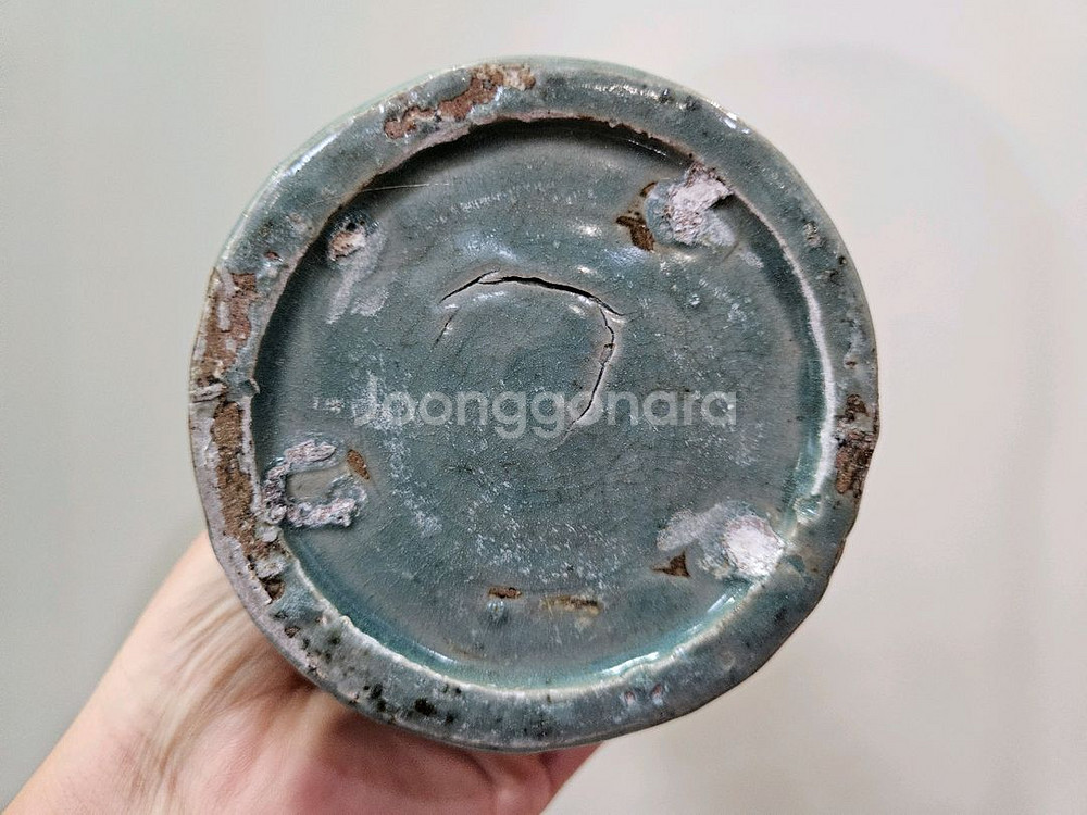 [새상품] 청자 매병 꽃무늬 도자기--2