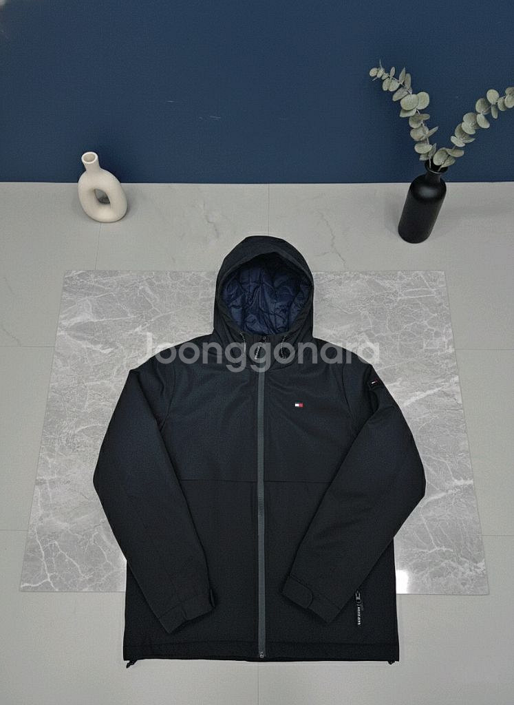 [M]<타미 힐피거> 후드 블랙점퍼--0