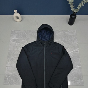 [M]<타미 힐피거> 후드 블랙점퍼