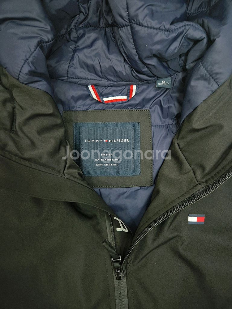 [M]<타미 힐피거> 후드 블랙점퍼--4