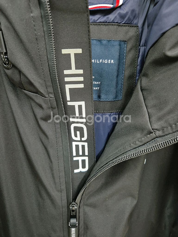 [M]<타미 힐피거> 후드 블랙점퍼--7