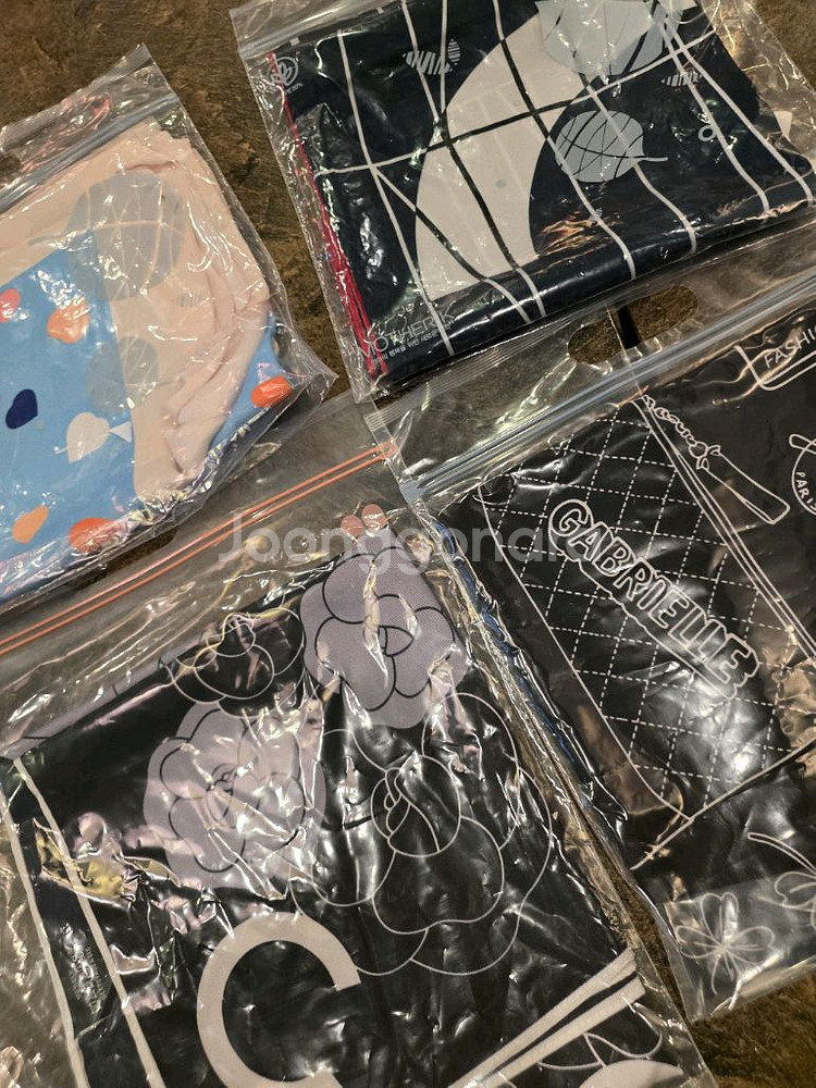 정사각형스카프4장--4