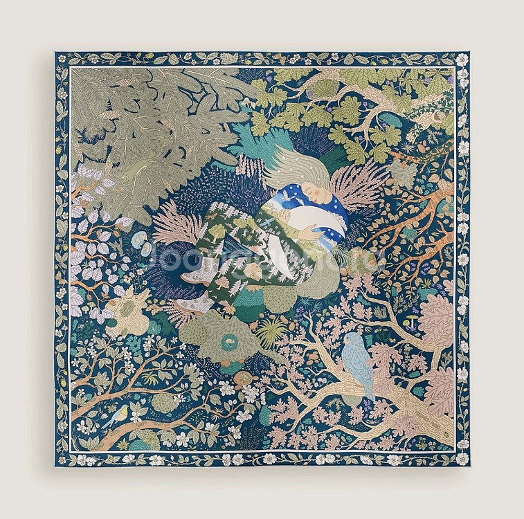 에르메스 까레 스카프 Dans les Bras de--0