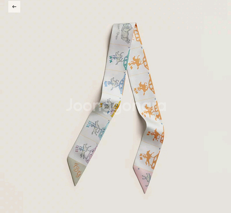 에르메스 트윌리 스카프 퍼레이드 트윌리 그리 빼를르--0