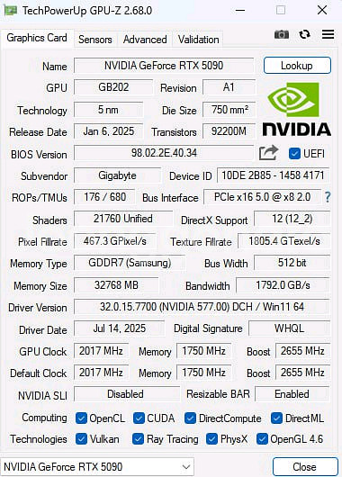 aorus rtx 5090 xtreme 워터포스--4