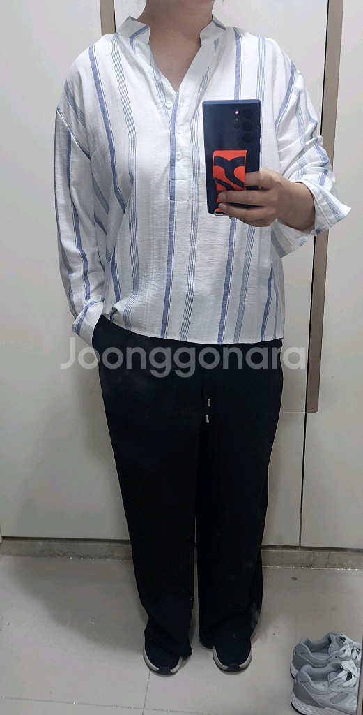 스트라이프 블라우스 셔츠 2종--2