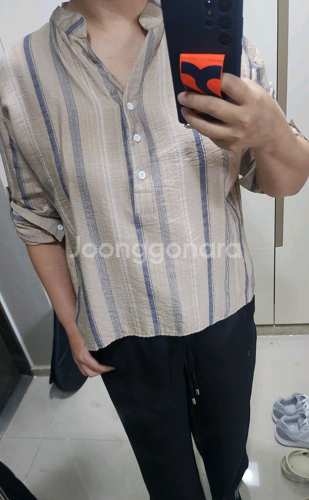 스트라이프 블라우스 셔츠 2종--7