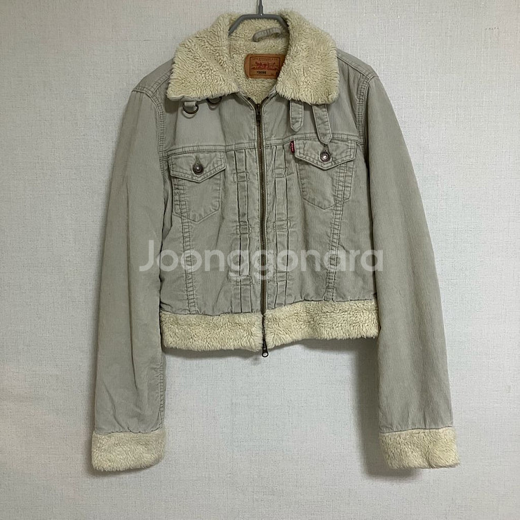 리바이스 코듀로이 숏 무스탕 아이보리--0