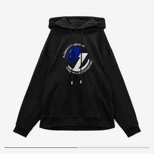 [L-XL]새제품 자라 아더에러 후드 스웨트셔츠 블랙
