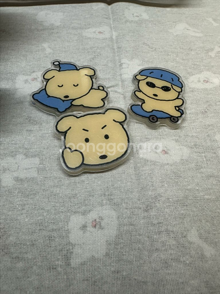 깜자 강아지 인형 마그넷 키링 아크릴 펜꽂이 피규어--1