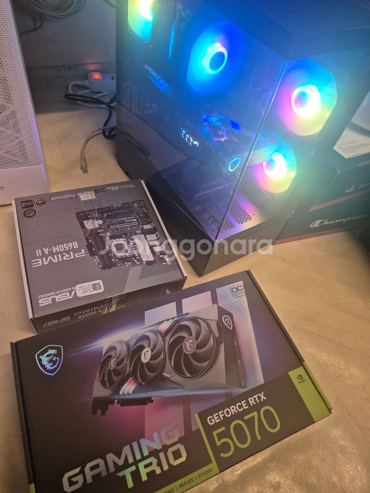 라이젠7800X3D RTX5070 게이밍 블랙 본체--1